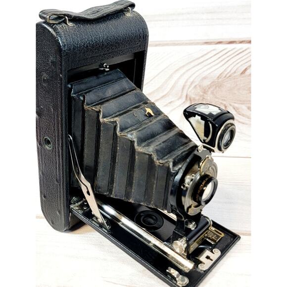 EASTMAN KODAK No. 1A Autographic Folding Bellows Antique Film Camera W/ Case - Picture 12 of 16